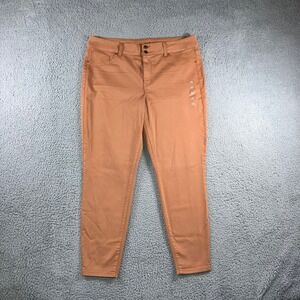 M Jeans by Maurices Pants Women 2XL High Rise Brown Skinny Minimalist Academia‎